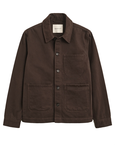 Gant - Twill Overshirt - Black Brown 